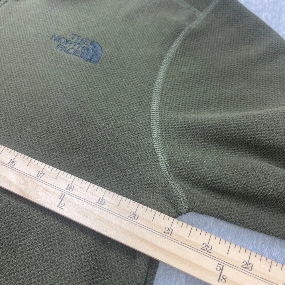 The North Face Pullover Men M TKA Glacier 1/4 Zip Olive Green EUC NF0A3YR1